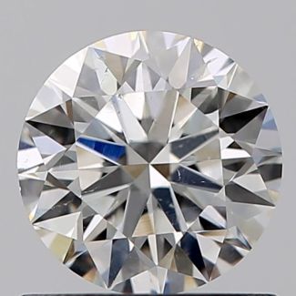 0.70 Carat Round H SI2 EX GIA Natural Diamond