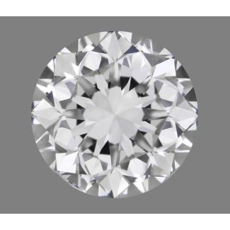 0.50 Carat Round F VVS2 GD EX IGI Natural Diamond