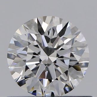 0.53 Carat Round D VVS2 EX GIA Natural Diamond