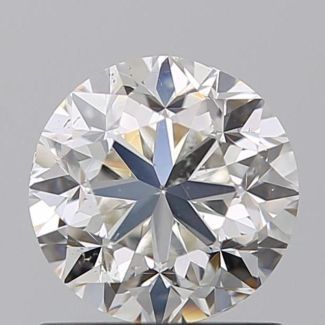 1.00 Carat Round H SI1 F EX VG GIA Natural Diamond