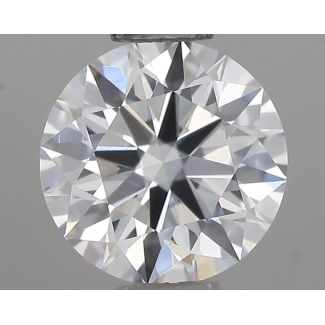 0.5 Carat Round D VVS1 EX GIA Natural Diamond