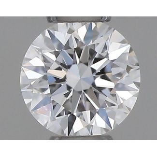 0.21 Carat Round D VVS1 EX VG GIA Natural Diamond