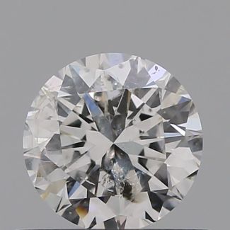 0.50 Carat Round E I2 VG EX GIA Natural Diamond