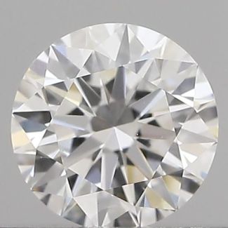 0.40 Carat Round E VVS2 EX GIA Natural Diamond