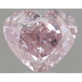 0.25 Carat Heart Fancy Purplish Pink I2 - EX VG GIA Natural Diamond