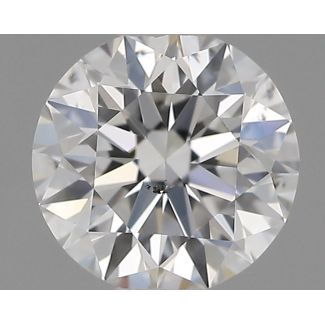 0.35 Carat Round F SI1 EX GIA Natural Diamond