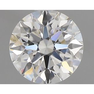 0.52 Carat Round F VS2 EX GIA Natural Diamond