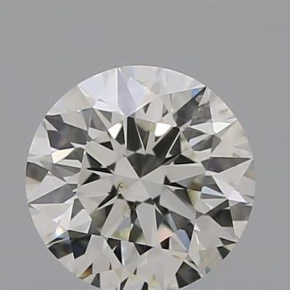 0.39 Carat Round J SI2 VG EX GIA Natural Diamond