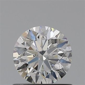 0.60 Carat Round H SI1 EX GIA Natural Diamond