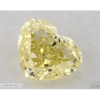 1.03 Carat Heart Fancy Yellow SI2 - VG GIA Natural Diamond