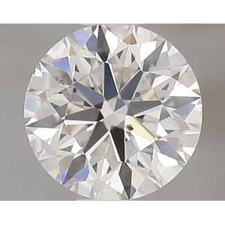 0.54 Carat Round H SI1 EX GIA Natural Diamond