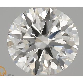 0.31 Carat Round H VS2 EX GIA Natural Diamond