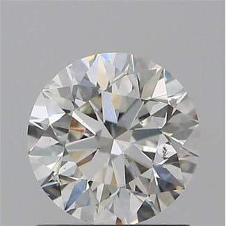 0.90 Carat Round H SI1 EX GIA Natural Diamond