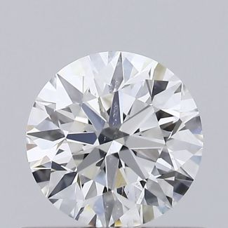 0.56 Carat Round G SI1 EX GIA Natural Diamond