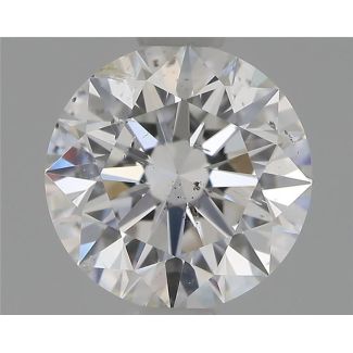 0.71 Carat Round E SI2 EX GIA Natural Diamond