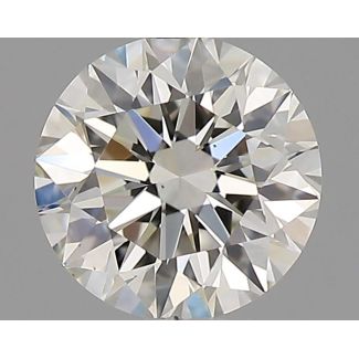 0.52 Carat Round J VS1 EX GIA Natural Diamond