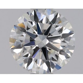 0.53 Carat Round D VVS2 EX VG GIA Natural Diamond