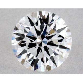 0.38 Carat Round D VVS2 EX GIA Natural Diamond