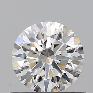 0.64 Carat Round F VVS2 EX GIA Natural Diamond