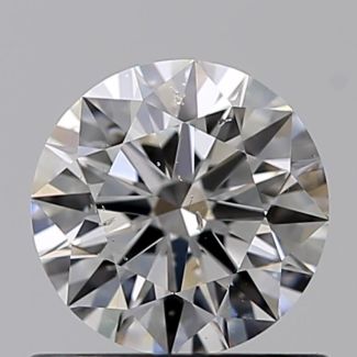 0.60 Carat Round F SI2 EX GIA Natural Diamond