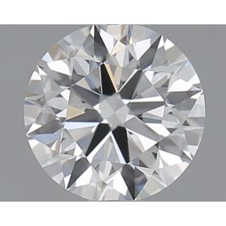 0.62 Carat Round D VVS2 EX GIA Natural Diamond