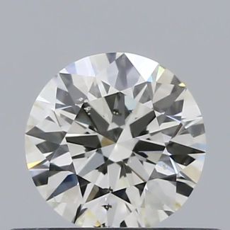 0.39 Carat Round I SI2 EX VG GIA Natural Diamond