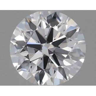 0.33 Carat Round D VS1 EX GIA Natural Diamond