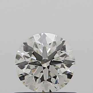 0.50 Carat Round K SI1 EX GIA Natural Diamond