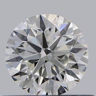 0.46 Carat Round H VVS1 VG EX GIA Natural Diamond