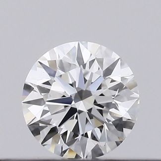 0.19 Carat Round E VVS2 EX GIA Natural Diamond