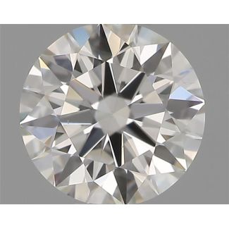 0.40 Carat Round H VVS2 EX GIA Natural Diamond