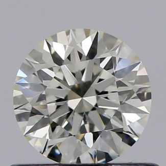 0.51 Carat Round J VVS1 EX GIA Natural Diamond