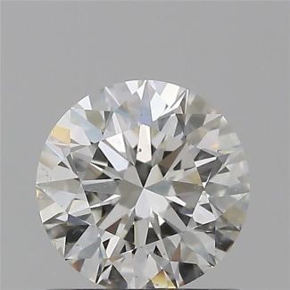 0.70 Carat Round H SI1 EX GIA Natural Diamond