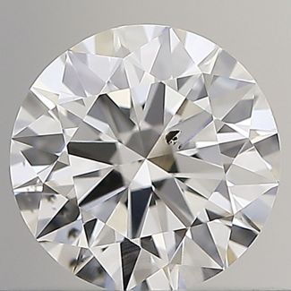 0.54 Carat Round E SI1 EX GIA Natural Diamond