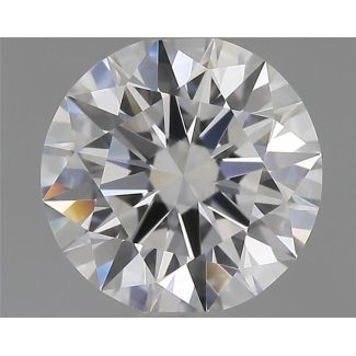 0.59 Carat Round G VVS2 EX GIA Natural Diamond