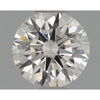 0.33 Carat Round H SI1 EX GIA Natural Diamond