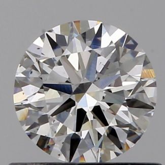 0.55 Carat Round H SI1 VG EX GIA Natural Diamond