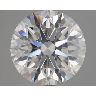 5.02 Carat Round F SI2 EX HRD Natural Diamond