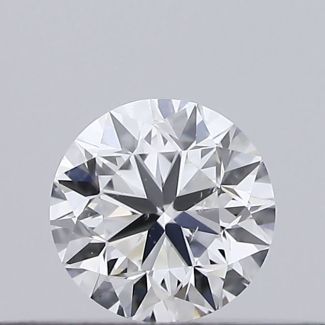 0.18 Carat Round D VVS2 VG EX GIA Natural Diamond