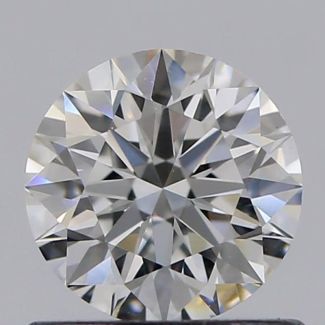 0.63 Carat Round F VVS2 EX GIA Natural Diamond