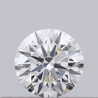 0.21 Carat Round D VVS2 EX GIA Natural Diamond