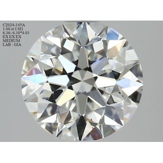 1.0 Carat Round I SI1 EX GIA Natural Diamond