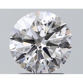 1.73 Carat Round D SI2 EX GIA Natural Diamond