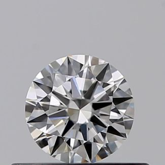 0.37 Carat Round F VVS1 EX GIA Natural Diamond