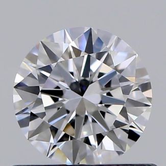 0.51 Carat Round D VVS1 EX GIA Natural Diamond