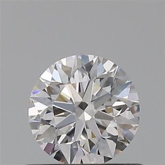 0.50 Carat Round H VVS2 EX VG GIA Natural Diamond