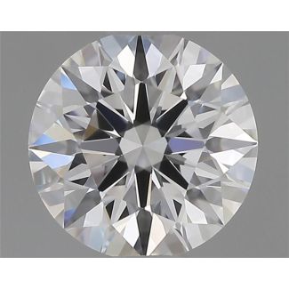 0.46 Carat Round F VVS2 EX GIA Natural Diamond