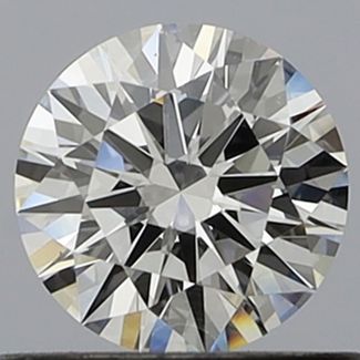 0.56 Carat Round D VVS2 EX GIA Natural Diamond