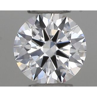 0.19 Carat Round D VVS2 EX GIA Natural Diamond