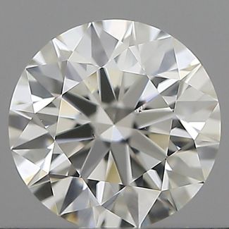 0.51 Carat Round H VS2 EX IGI Natural Diamond